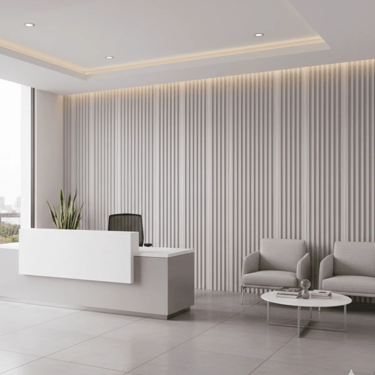 Novel Decorare Indoor WPC 2cm Wall Panel Wall Panel – Popular Fabric | 10 Ft × 6 CM | 20mm | Waterproof, Scratch-Resistant, Easy-Clean