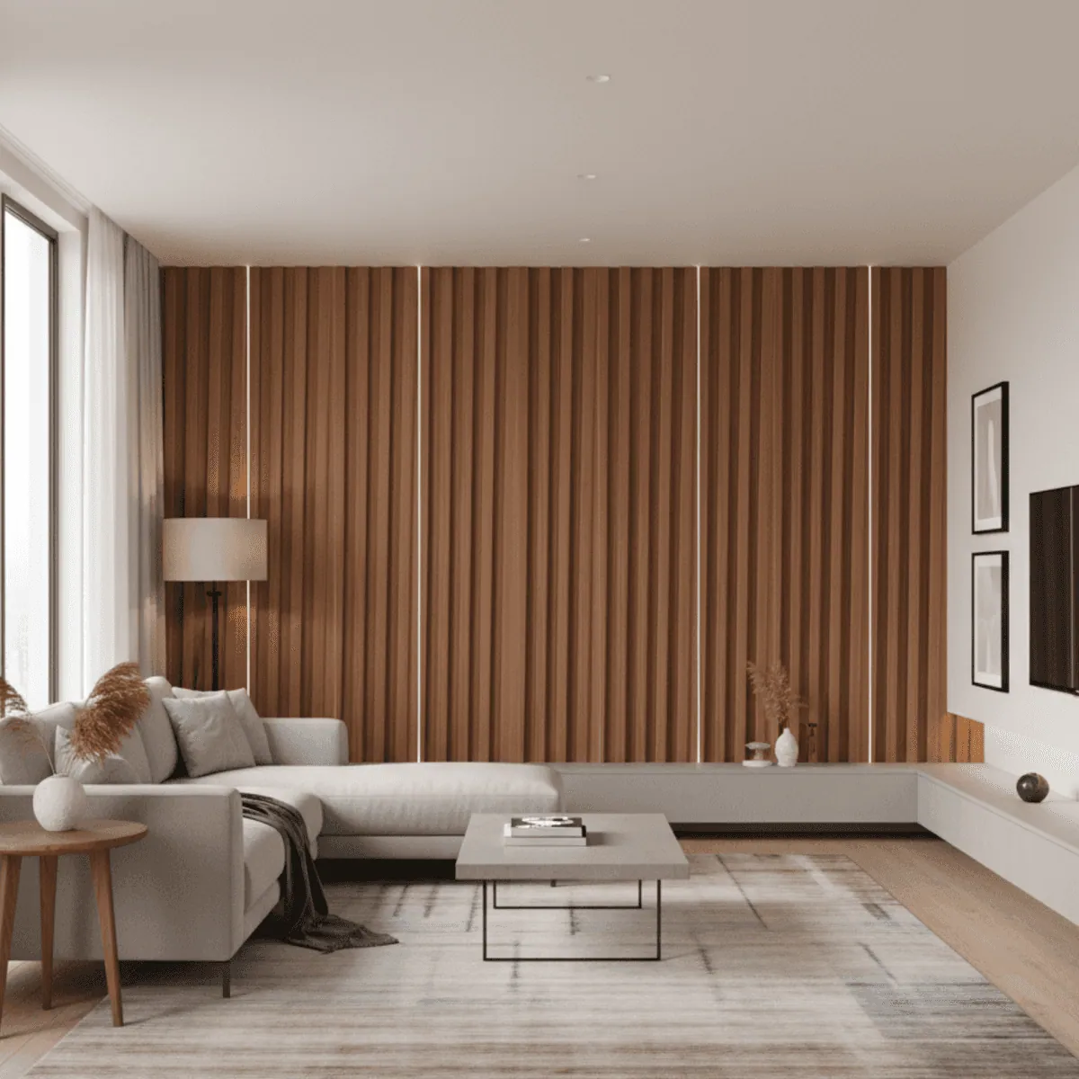 Novel Decorare Indoor WPC 2cm Wall Panel Wall Panel – Tyrant Gold | 10 Ft × 6 CM | 20mm | Waterproof, Scratch-Resistant, Easy-Clean