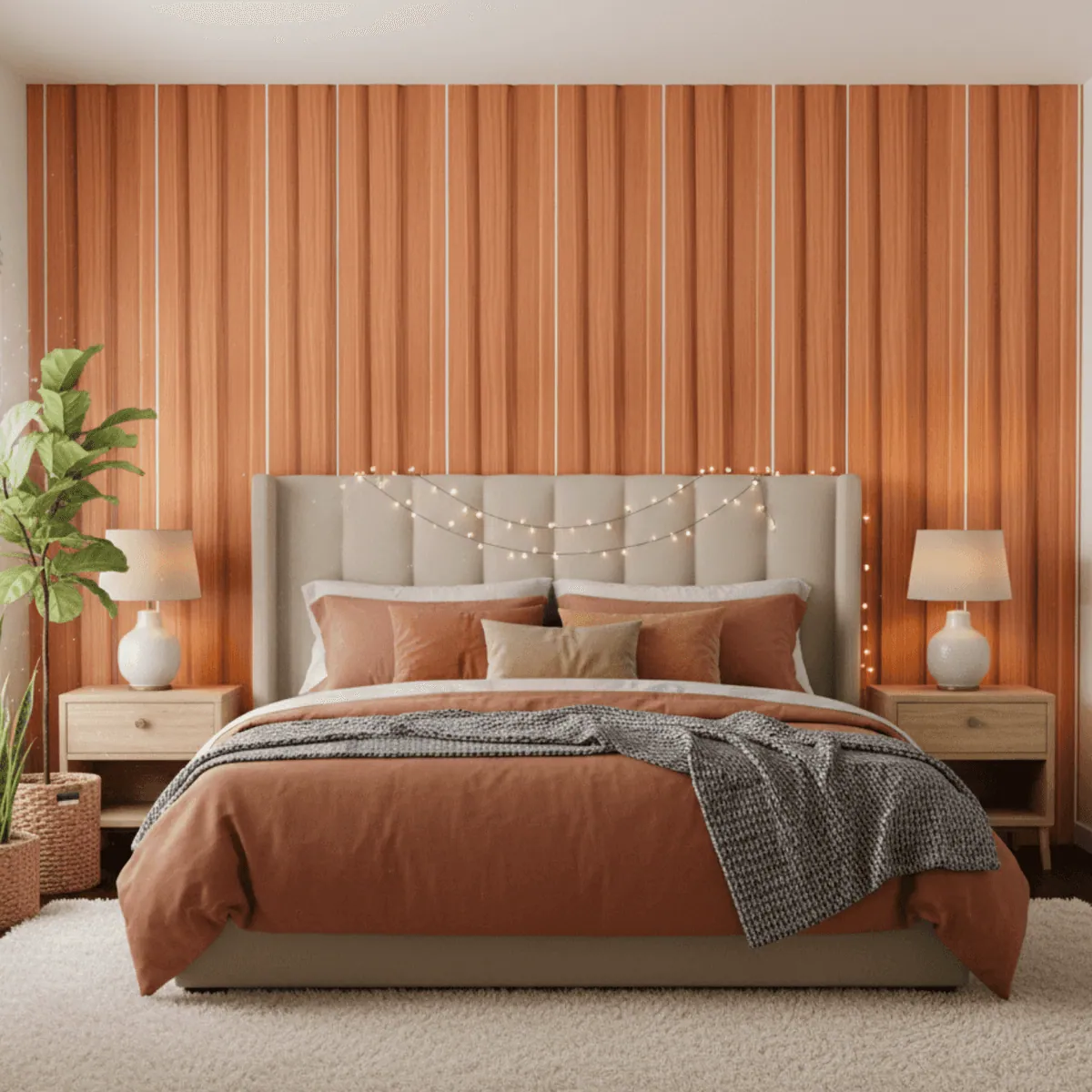 Novel Decorare Indoor WPC 3R Rectangular Box Elegant Square Box Wall Panel – Straight Grain Teak | 10 Ft × 6 CM | 20mm | Waterproof, Scratch-Resistant, Easy-Clean