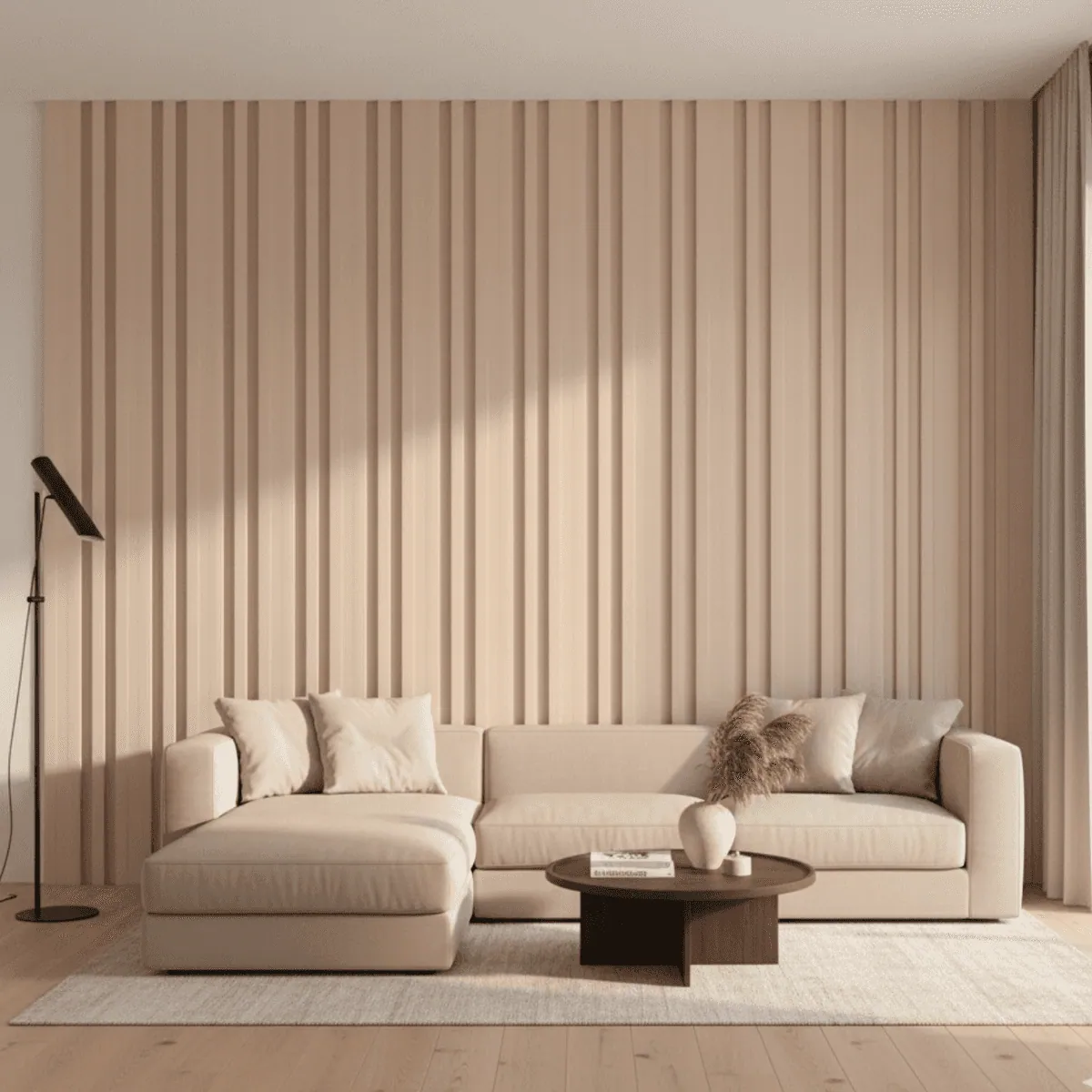 Novel Decorare Indoor WPC Indoor WPC 2.5cm Wall Panel – Teak Color | 10 Ft × 6 CM | 25mm | Waterproof, Scratch-Resistant, Easy-Clean
